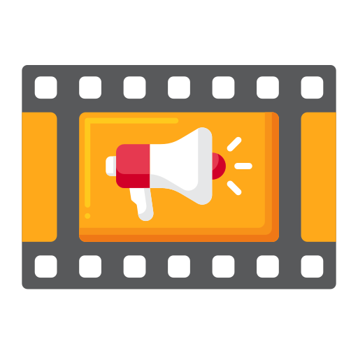 video marketing Flaticons Flat icono