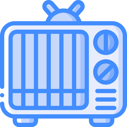 Television screen Basic Miscellany Blue icon