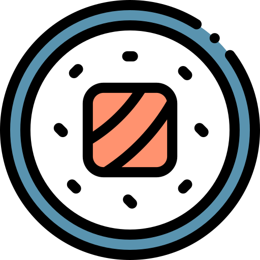 Sushi roll Detailed Rounded Lineal color icon