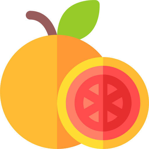 grapefruit Basic Rounded Flat icon