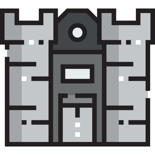 zamek Detailed Straight Lineal color ikona