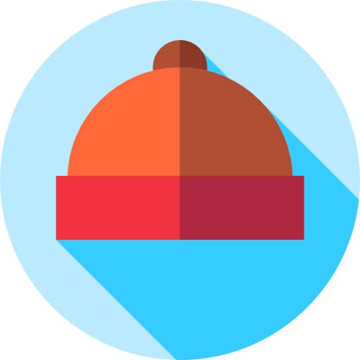 冬用の帽子 Flat Circular Flat icon