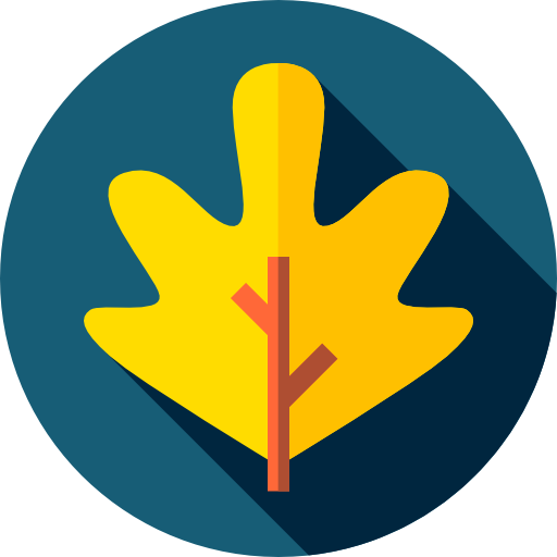 Maple leaf Flat Circular Flat icon