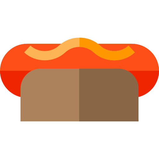 hotdog Basic Straight Flat icoon
