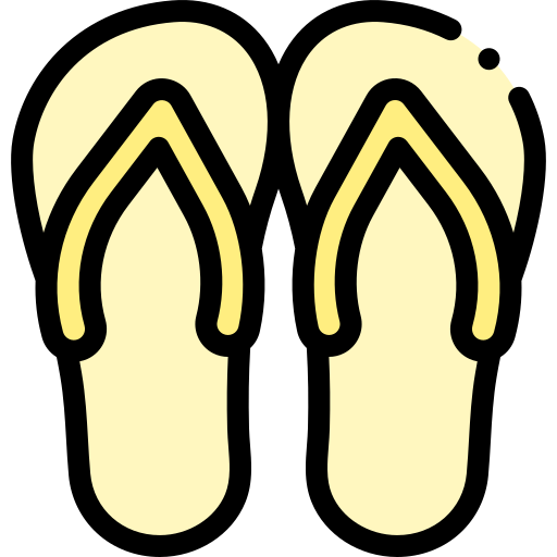 flip-flops Detailed Rounded Lineal color icon