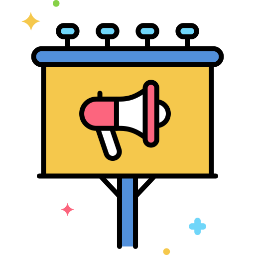 Advertising Flaticons Lineal Color icon