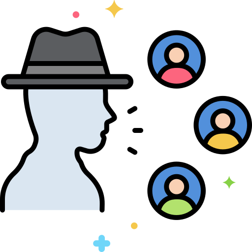 chapeau noir Flaticons Lineal Color Icône