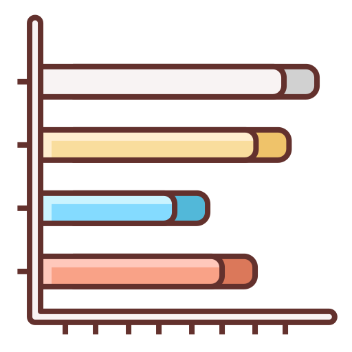 wykres słupkowy Flaticons Lineal Color ikona
