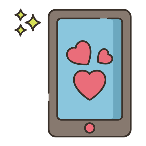 dating-app Flaticons Lineal Color icoon