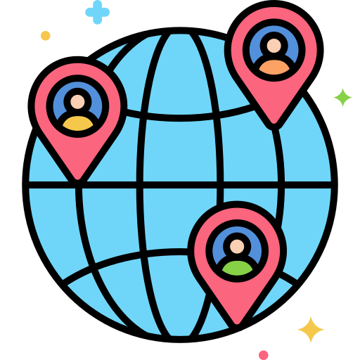 globalna komunikacja Flaticons Lineal Color ikona