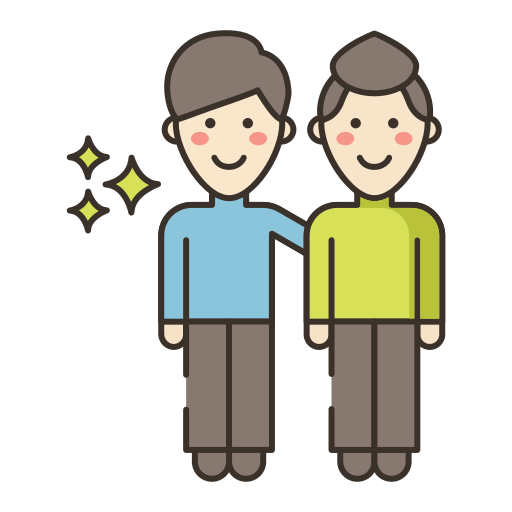 Friends Flaticons Lineal Color icon