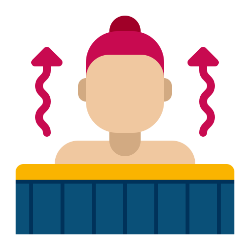 bañera de hidromasaje Flaticons Flat icono