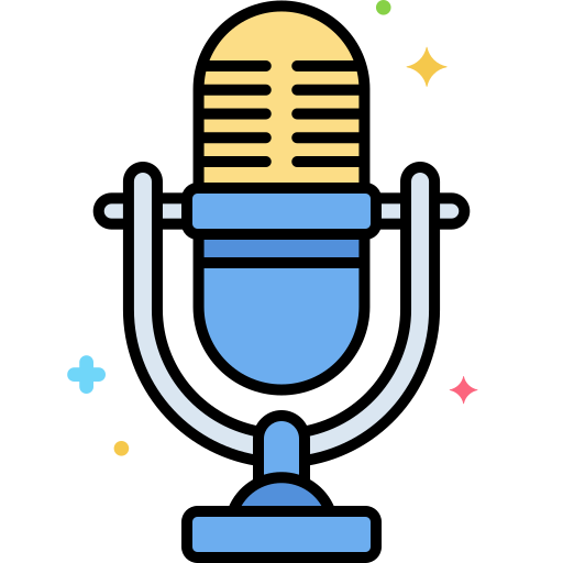 microphone Flaticons Lineal Color Icône