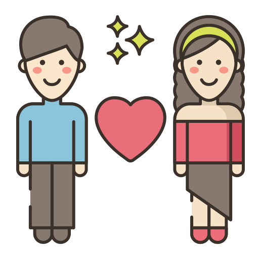 Monogamy Flaticons Lineal Color icon