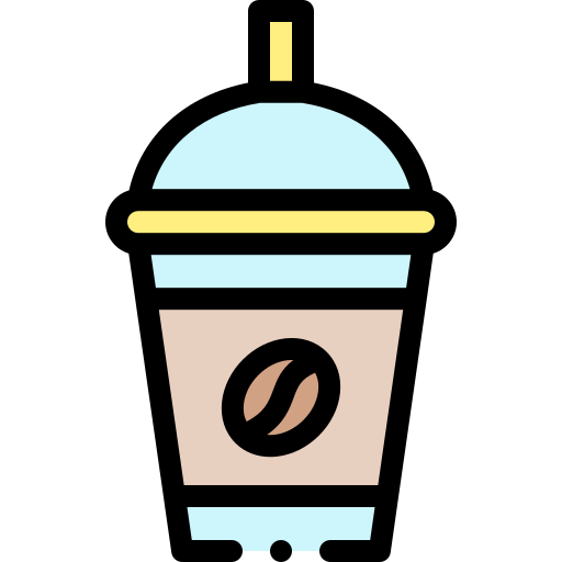 커피 컵 Detailed Rounded Lineal color icon