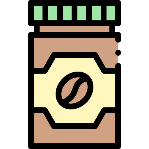 Instant coffee Detailed Rounded Lineal color icon