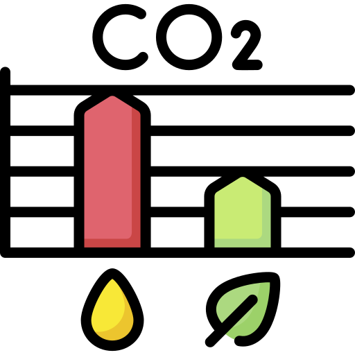 Emissions levels Special Lineal color icon