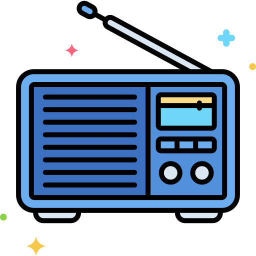 radio Flaticons Lineal Color icoon