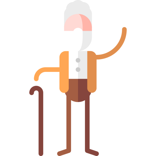 Elderly Puppet Characters Flat icon