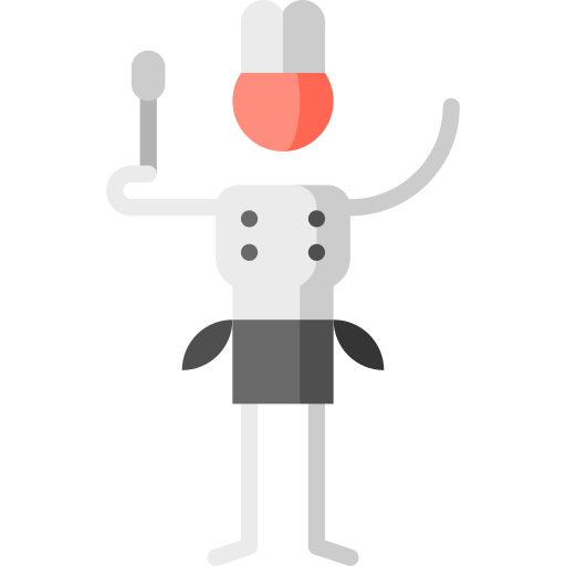 cocinero Puppet Characters Flat icono