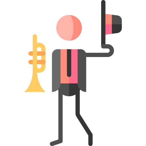 musiker Puppet Characters Flat icon