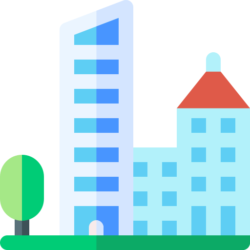Skyscrapper Basic Rounded Flat icon