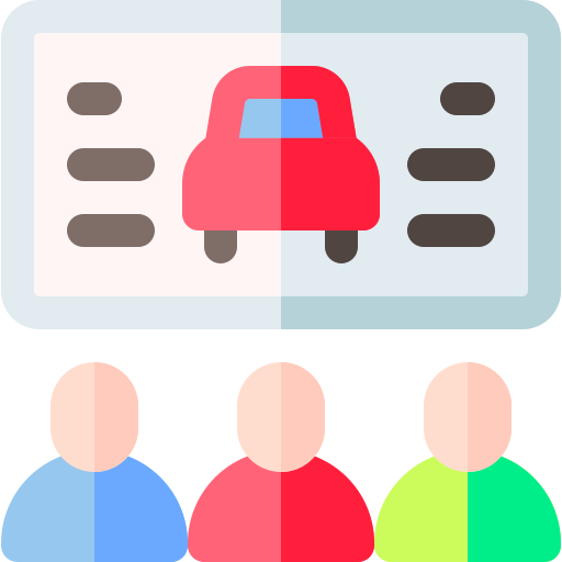 Driving school Basic Rounded Flat icon
