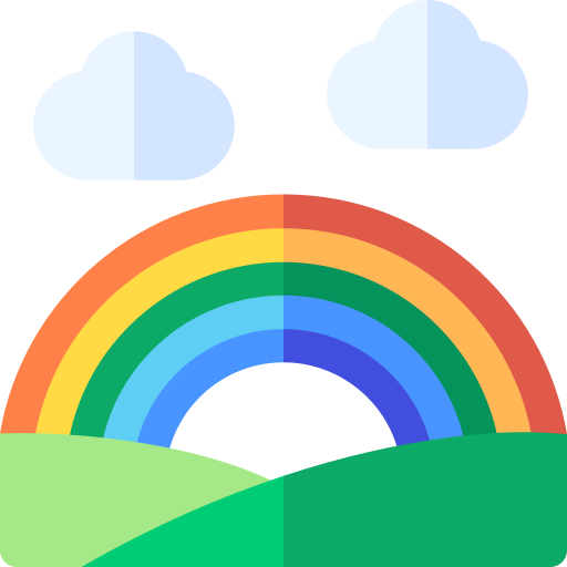 arcoíris Basic Rounded Flat icono
