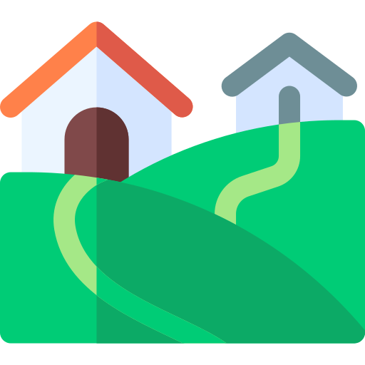 村 Basic Rounded Flat icon