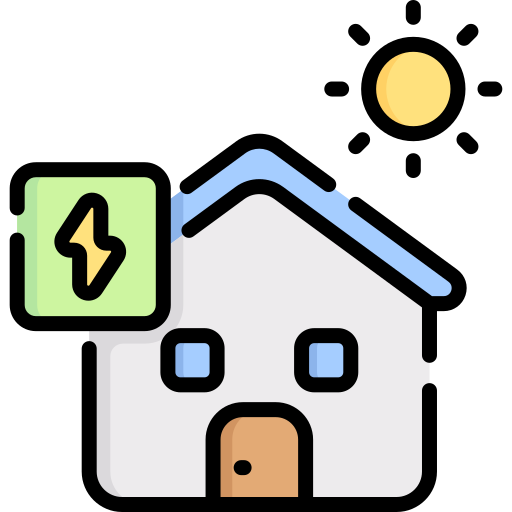 casa solar Special Lineal color icono