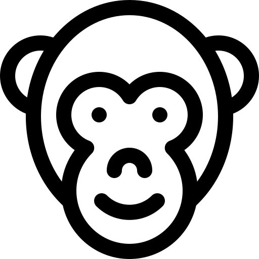 singe Basic Rounded Lineal Icône