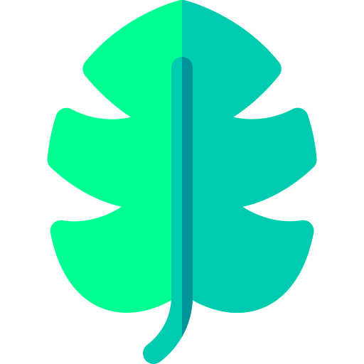 folha monstera Basic Rounded Flat Ícone