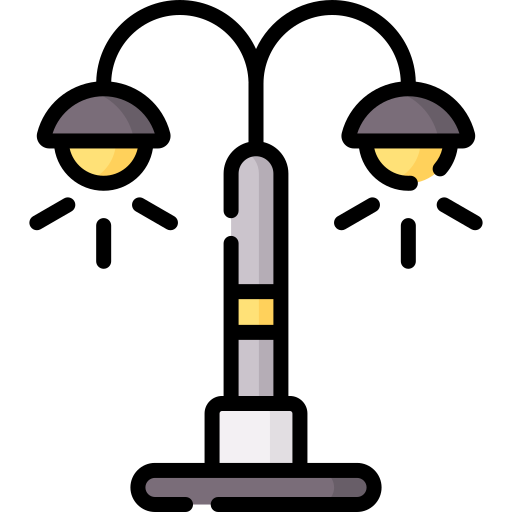 Street lamp Special Lineal color icon