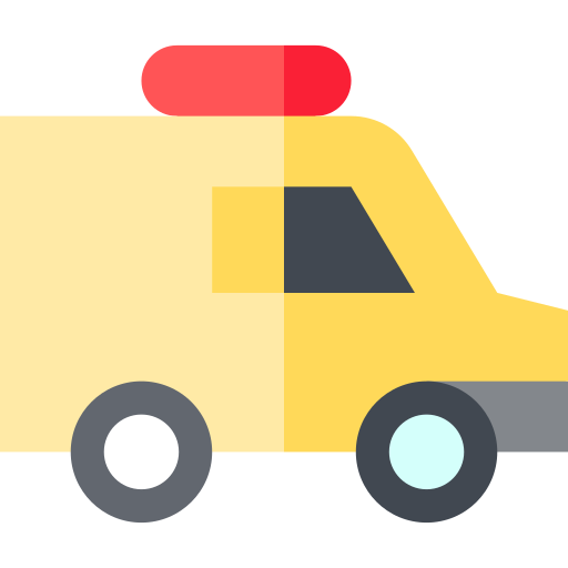 ambulancia Basic Straight Flat icono