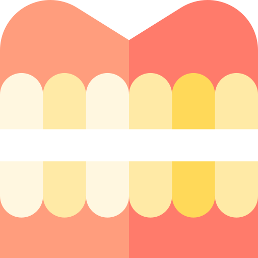 入れ歯 Basic Straight Flat icon