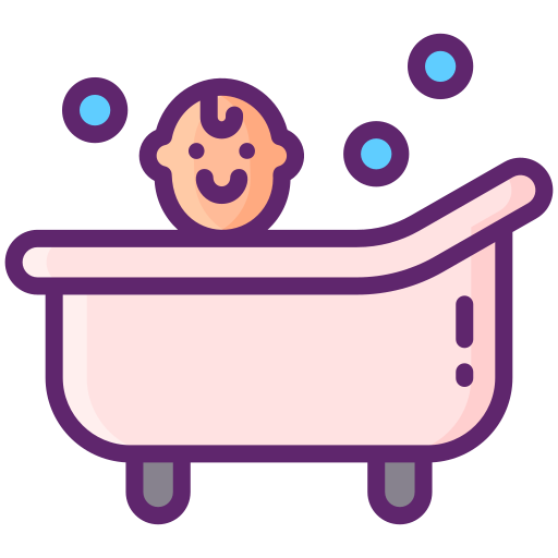 Baby bath tub Flaticons Lineal Color icon