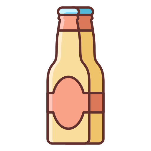 butelka piwa Flaticons Lineal Color ikona