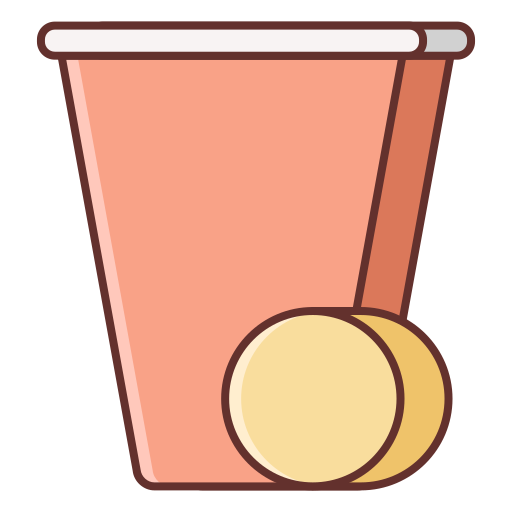 beer pong Flaticons Lineal Color icoon