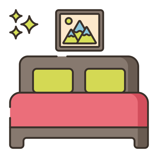 Bedroom Flaticons Lineal Color icon