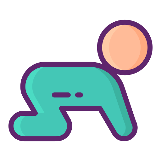Crawling Flaticons Lineal Color icon