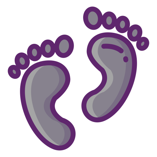 Footprint Flaticons Lineal Color icon