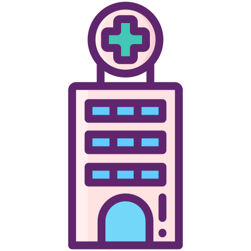 szpital Flaticons Lineal Color ikona