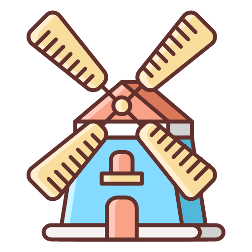windmühle Flaticons Lineal Color icon