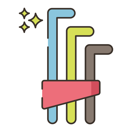 Hex key Flaticons Lineal Color icon