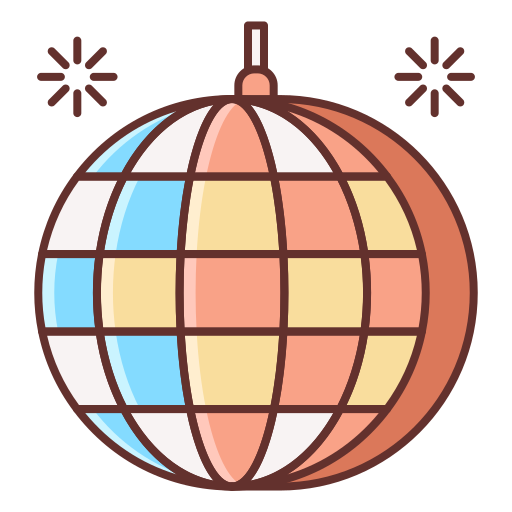 lustrzana piłka Flaticons Lineal Color ikona
