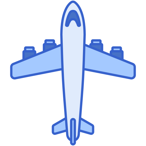 Самолет Flaticons Lineal Color иконка