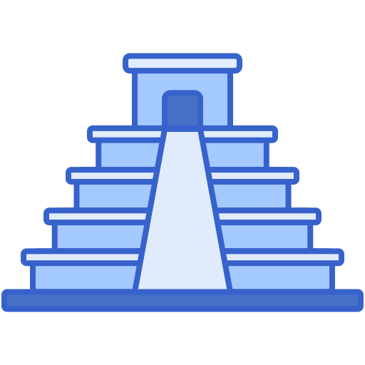 アステカのピラミッド Flaticons Lineal Color icon