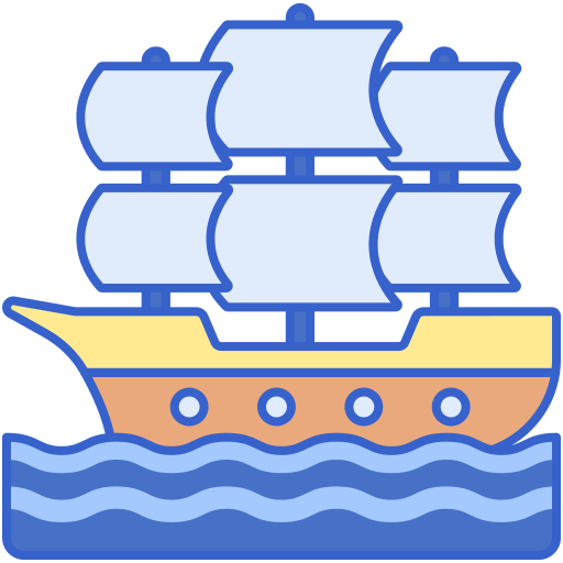 barca Flaticons Lineal Color icono