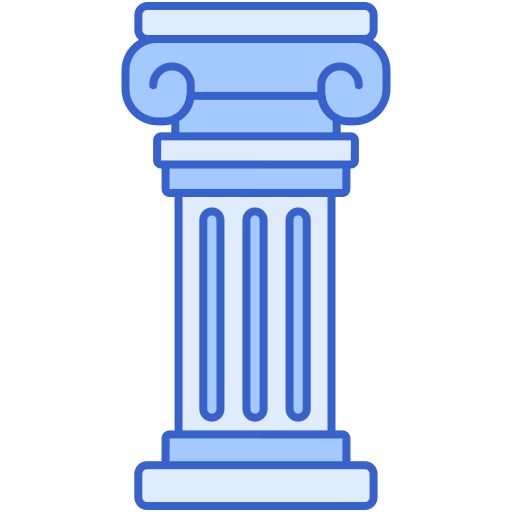 pilares griegos Flaticons Lineal Color icono