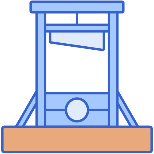 guilhotina Flaticons Lineal Color Ícone